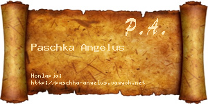 Paschka Angelus névjegykártya
